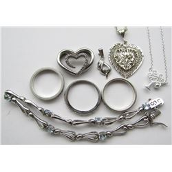 STERLING SILVER JEWELRY LOT: (3) RINGS