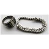 Image 1 : MATCHING STERLING RING AND BRACELET.