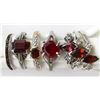 Image 1 : 7-STERLING RINGS WITH RED GEMS.