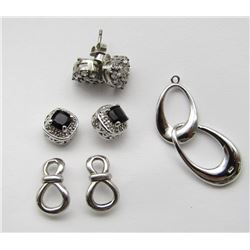3-PAIRS OF STERLING EARRINGS & (1)