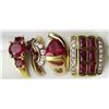 Image 2 : 5-FLASHY RINGS & (1) HEART PENDANT