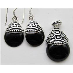 MATCHING STERLING PENDANT AND EARRINGS