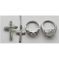 STERLING CROSS SPARKLY LOT!