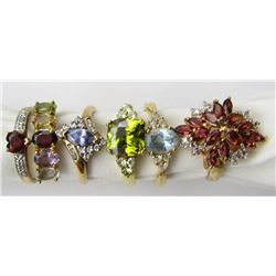 6-STERLING BLING RINGS