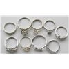 Image 2 : 9-STERLING SILVER RINGS W/ CZ