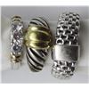 Image 1 : 3-MODERN STERLING RINGS WITH DETAILS!