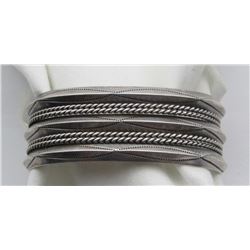 CHUNKY STERLING CUFF WITH BEAUTIFUL