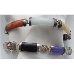 2-STERLING PANEL BRACELETS WITH