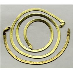 STERLING ITALY GOLD FILLED THICK CHAIN &