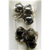Image 1 : 2-ANTIQUE STERLING RINGS WITH DEEP BLUE
