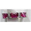 Image 2 : 1-STERLING RING W/ PINK GEM ACCENTS &