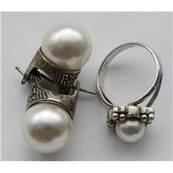 MATCHING ANTIQUE STERLING RING &