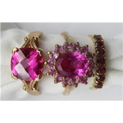 3-STERLING BLING RINGS