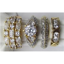 4-GOLD FILLED STERLING RINGS WITH CZ
