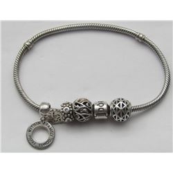 PANDORA BRACELET WITH 5 CHARMS