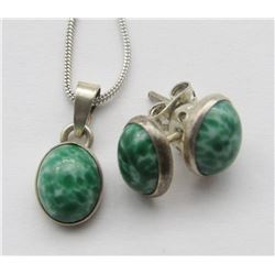 STERLING EARRING AND NECKLACE SET