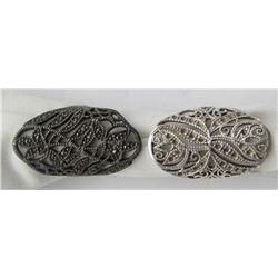 2-DETAILED ANTIQUE STERLING RINGS