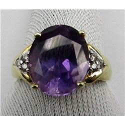 PURPLE GEMSTONE 14k GOLD LADIES RING