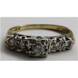 ANTIQUE 14k GOLD & DIAMOND WEDDING RING