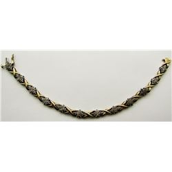 10K DIAMOND BRACELET 7" CLASSIC LOOK