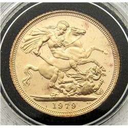 1979 GREAT BRITAIN PROOF GOLD SOVEREIGN COIN