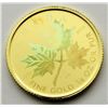 Image 2 : 2001 1/4 OZ. GOLD MAPLE LEAF HOLOGRAM COIN