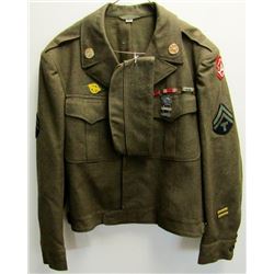WWII US ARMY DRESS UNIFORM COAT & CAP