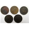 Image 1 : 5-CANADA LARGE CENTS: 1898, 1899, 1902,