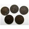 Image 1 : 5-CANADA LARGE CENTS: 1888, 1898, 1902,