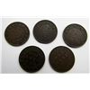 Image 2 : 5-CANADA LARGE CENTS: 1888, 1898, 1902,
