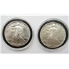 Image 1 : 1986 & 1987 AMERICAN SILVER EAGLES