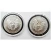 Image 2 : 1986 & 1987 AMERICAN SILVER EAGLES