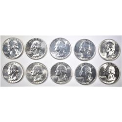 10 CH BU WASHINGTON QUARTERS MIXED 1943-52