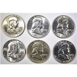 6 BU FRANKLIN HALVES