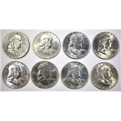8 BU FRANKLIN HALVES
