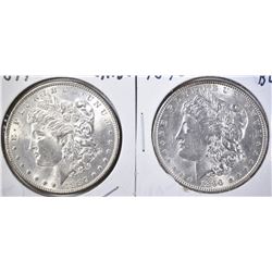 1890 BU & 97 CH BU MORGAN DOLLARS