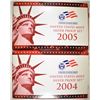 Image 1 : 2004 & 05 U.S. SILVER PROOF SETS IN ORIG PACKAGING