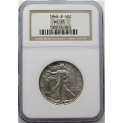 1942-S 50C MS 65 NGC