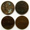 Image 1 : 4- 1864 TWO CENT PIECES