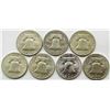 Image 2 : 7 - FRANKLIN HALF DOLLARS AU/BU
