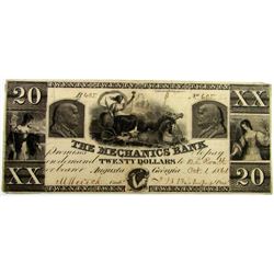 1861 $20 OBSOLETE NOTES THE MECHANICS