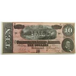 1864 $10 CONFEDERATE STATES OF AMERICA