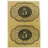 Image 2 : 1862 UNCUT FIVE CENT FRACTIONAL NOTES