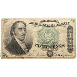 1873 50 CENT US FRACTIONAL CURRENCY
