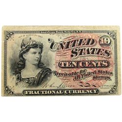 1863 TEN CENT FRACTIONAL NOTE