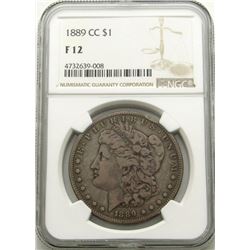 1889 CC MORGAN DOLLAR NGC F12
