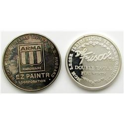 2-ADVERTISING .999 1oz ROUNDS; DEL FRISCO'S