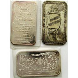 3-1oz .999 SILVER HAPPY BIRTHDAY