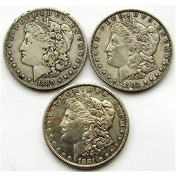 3 - CIRC OR BETTER SILVER DOLLARS;