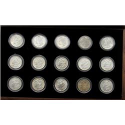 U.S. MORGAN DOLLAR COLLECTION (15 DIFFERENT BU/UNC